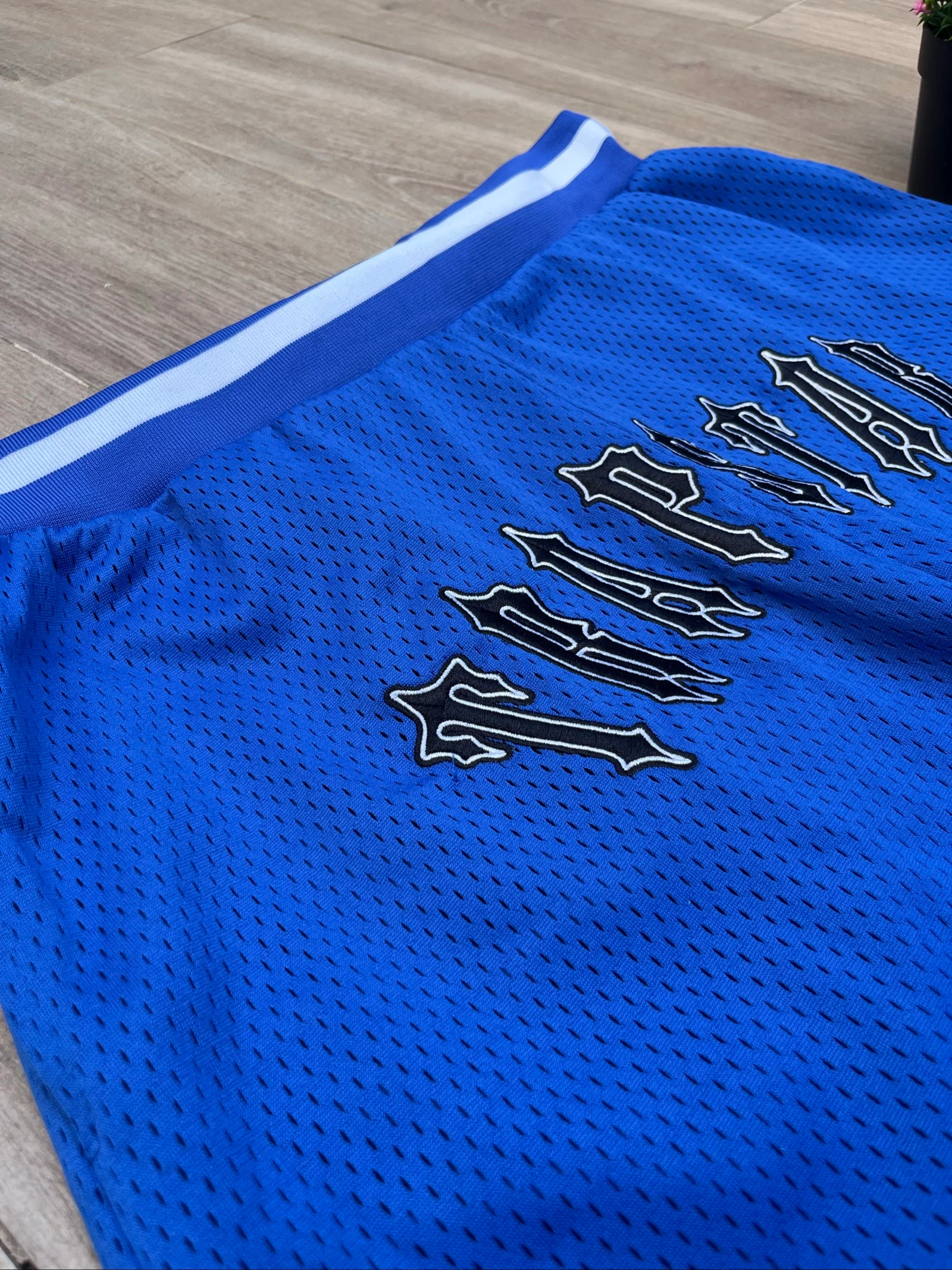 Trapstar broek | Mesh basketbal shorts | Blauw | Maat L – photo 3